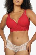 Parfait Sandrine Underwired Longline Plunge Bra - Racing Red - 16E
