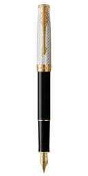 Parker Sonnet Fountain Pen Black Gold Fougere 18K Nib