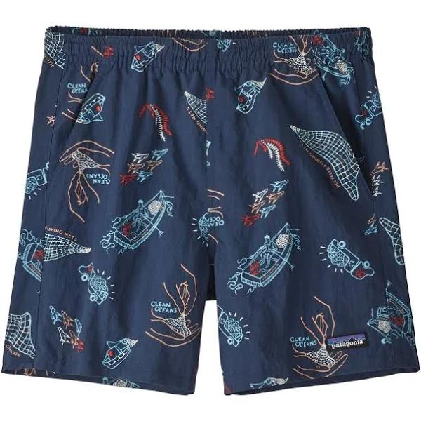 Patagonia Baggies Shorts - Clean Currents / Tidepool Blue - M - Women
