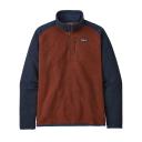 Patagonia Better Sweater 1/4 Zip Jacket Dark Blue Beige - XS