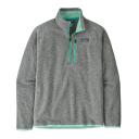 Patagonia Better Sweater 1/4 Zip Jacket Grey Turquoise Blue - L