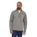 Patagonia Better Sweater 1/4 Zip Jacket Grey Turquoise Blue - L