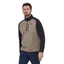 Patagonia Better Sweater 1/4 Zip Jacket Grey Turquoise Blue - S