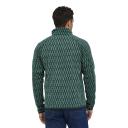 Patagonia Better Sweater 1/4 Zip Jacket Grey Turquoise Blue - S