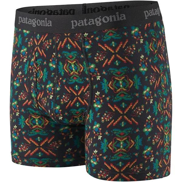 Patagonia Essential Boxer Briefs - Forest Floor / Ink Black - L - Men