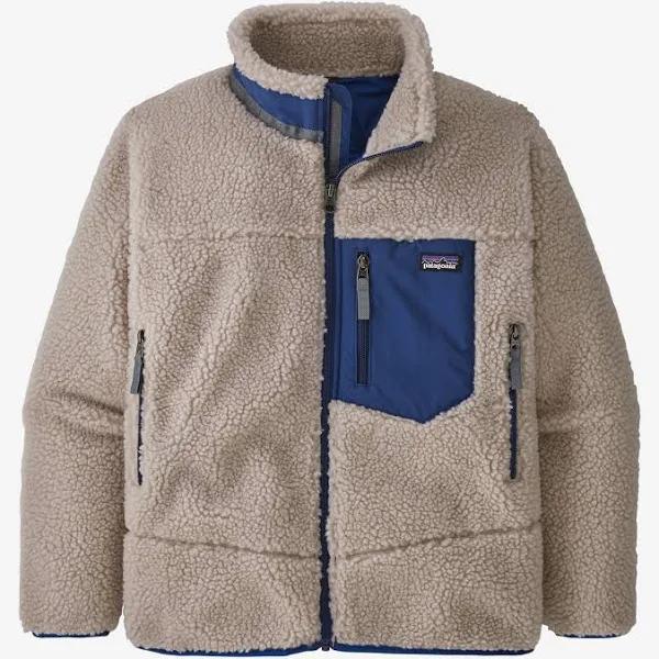 Patagonia Kids' Retro-X Jacket - Natural W/Superior Blue / S