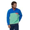 Patagonia Men's Lightweight Synch Snap-T Pullover Fleece in Nickel/Early Teal, Size Large | END. Clothing