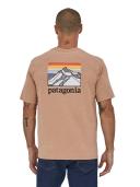 Patagonia Line Logo Ridge Pocket Responsibili-Tee - Dark Camel - XL - Men