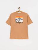 Patagonia Line Logo Ridge Pocket Responsibili-Tee - Dark Camel - XL - Men