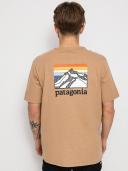 Patagonia Line Logo Ridge Pocket Responsibili-Tee - Dark Camel - XL - Men