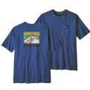Patagonia Line Logo Ridge Pocket Responsibili-Tee Mens - M / Quartz Coral