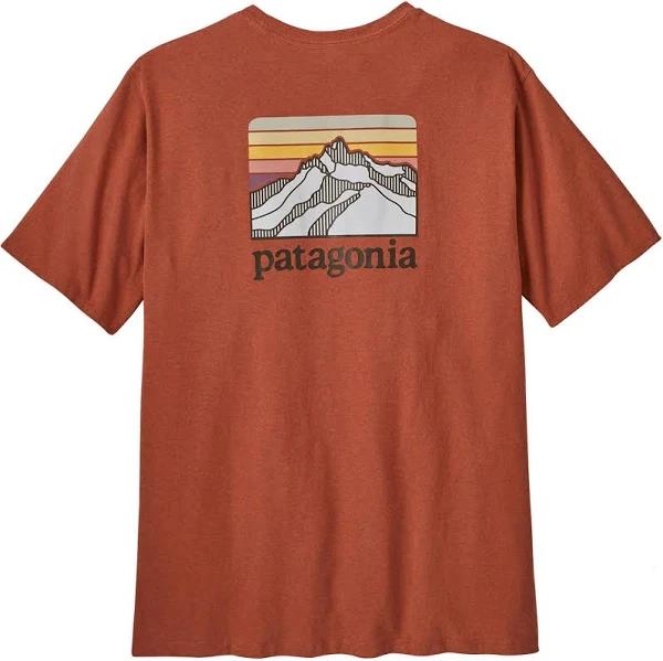 Patagonia Line Logo Ridge Pocket Responsibili-Tee Mens - M / Quartz Coral