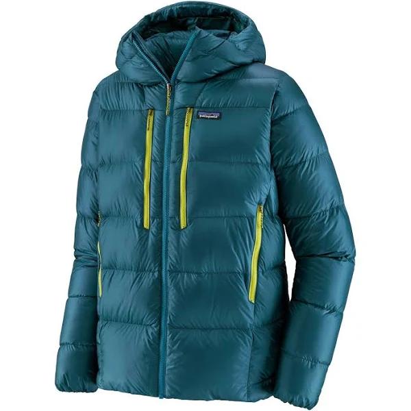 Patagonia M's Fitz Roy Down Hooded Jacket Light Blue - XS