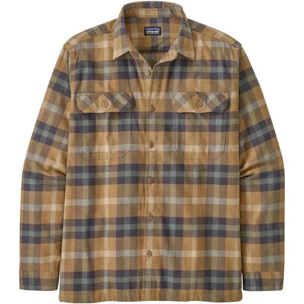 Patagonia M's L/S Organic Cotton MW Fjord Flannel Shirt - Forage Mojave Khaki - XS