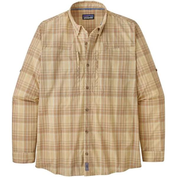 Patagonia Men's Long Sleeved Sun Stretch Shirt/Jetty: Sespe Tan/Small