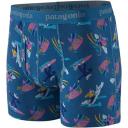 Patagonia Mens Essential Boxer Briefs - 3” L / Mr. Badger: Wavy Blue