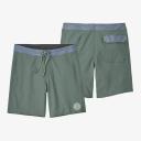 Patagonia Mens Hydropeak 18inch Boardshorts 30 Olivas Stripe / Anacapa Blue