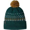 Patagonia Powder Town Beanie-Snowfall Knit: Dark Borealis Green
