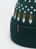 Patagonia Powder Town Beanie-Snowfall Knit: Dark Borealis Green