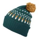 Patagonia Powder Town Beanie-Snowfall Knit: Dark Borealis Green