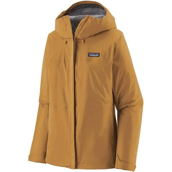 Patagonia Torrentshell 3L Rain Hooded Jacket Ochre Yellow Women - XL