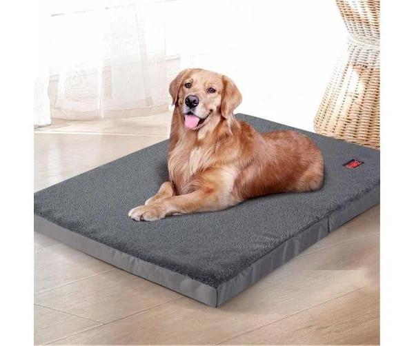PaWz Dog Calming Bed Pet Cat Mattress Removable Cover Washable Portable Grey XL