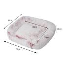 PaWz Dog Calming Bed Warm Soft Plush Comfy Sleeping Kennel Cave Memory Foam Pink S
