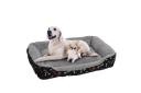 PaWz Pet Dog Cat Bed Deluxe Soft Cushion Lining Warm Kennel Black Bone XL