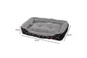 PaWz Pet Dog Cat Bed Deluxe Soft Cushion Lining Warm Kennel Black Bone XL