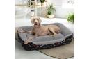 PaWz Pet Dog Cat Bed Deluxe Soft Cushion Lining Warm Kennel Black Bone XL