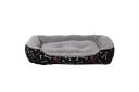 PaWz Pet Dog Cat Bed Deluxe Soft Cushion Lining Warm Kennel Black Bone XL