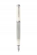 Pelikan Souveran 405 Silver-White Fountain Pen, Special Ed., 815475KIT (Nib: F)