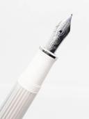 Pelikan Souveran 405 Silver-White Fountain Pen, Special Ed., 815475KIT (Nib: F)