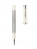 Pelikan Souveran 405 Silver-White Fountain Pen, Special Ed., 815475KIT (Nib: F)
