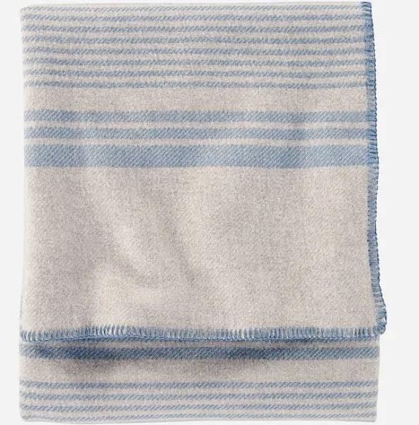 Pendleton - Eco-Wise Washable Wool Blanket, Irving Stripe Taupe, King | Bedding