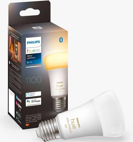 Philips Hue White Ambiance E27 1100 Smart Bulb White
