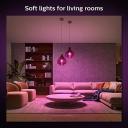 Philips Hue White and Color Ambiance A19 Bluetooth 75W Smart LED Bulb, 2-Pack