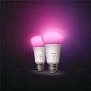 Philips Hue White and Color Ambiance A19 Bluetooth 75W Smart LED Bulb, 2-Pack