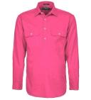 Pilbara Mens Closed Front Long Sleeve Shirt, 2XL / Olive