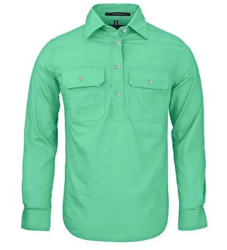 Pilbara RM300CF Ladies Long Sleeve Closed Front Shirt 6-14 Mint / 12