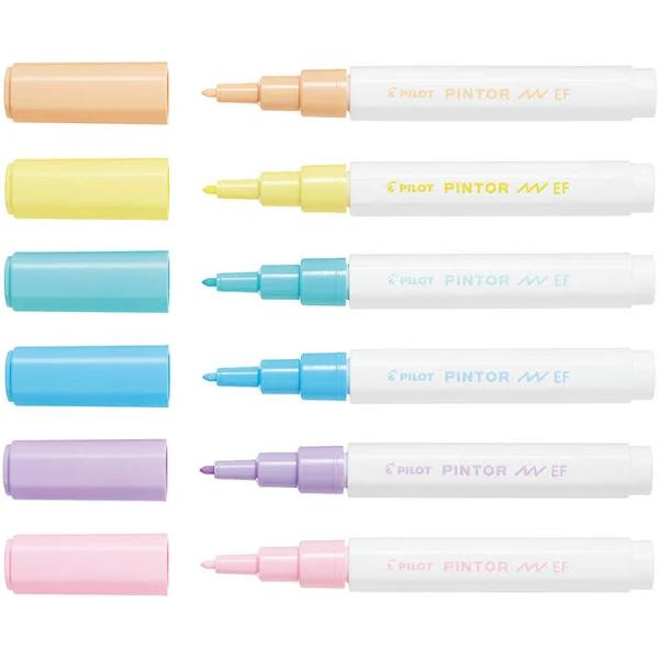 Pilot: Pintor Extra Fine Marker - Pastels (6 Pack)