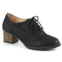 Pin Up Couture RUSSELL-34 Black Faux Leather Size 9