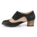 Pin Up Couture RUSSELL-34 Black Faux Leather Size 9