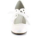 Pin Up Couture WIGGLE-32 White Faux Leather Size 13