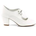 Pin Up Couture WIGGLE-32 White Faux Leather Size 13