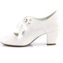 Pin Up Couture WIGGLE-32 White Faux Leather Size 13