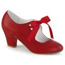 Pin Up Couture WIGGLE-32 White Faux Leather Size 13