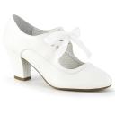 Pin Up Couture WIGGLE-32 White Faux Leather Size 5