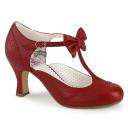 Pin Up Couture - Womens FLAPPER-11 Shoes Red, Size-7