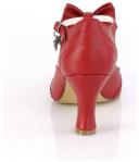 Pin Up Couture - Womens FLAPPER-11 Shoes Red, Size-7